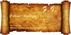 Feber Ibolya névjegykártya